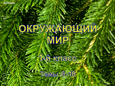 Окр.мир, 1 кл, темы 6-10