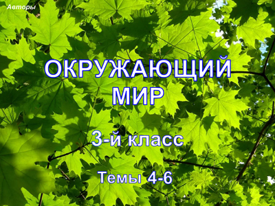 Окр.мир, 3 кл, темы 4-6