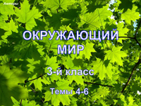 Окружающий мир, 3 класс, темы 4-6