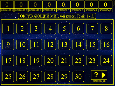 Табло викторины