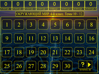 Табло викторины