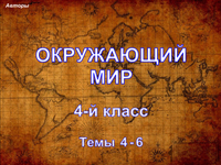 Окружающий мир, 4 класс, темы 4-6